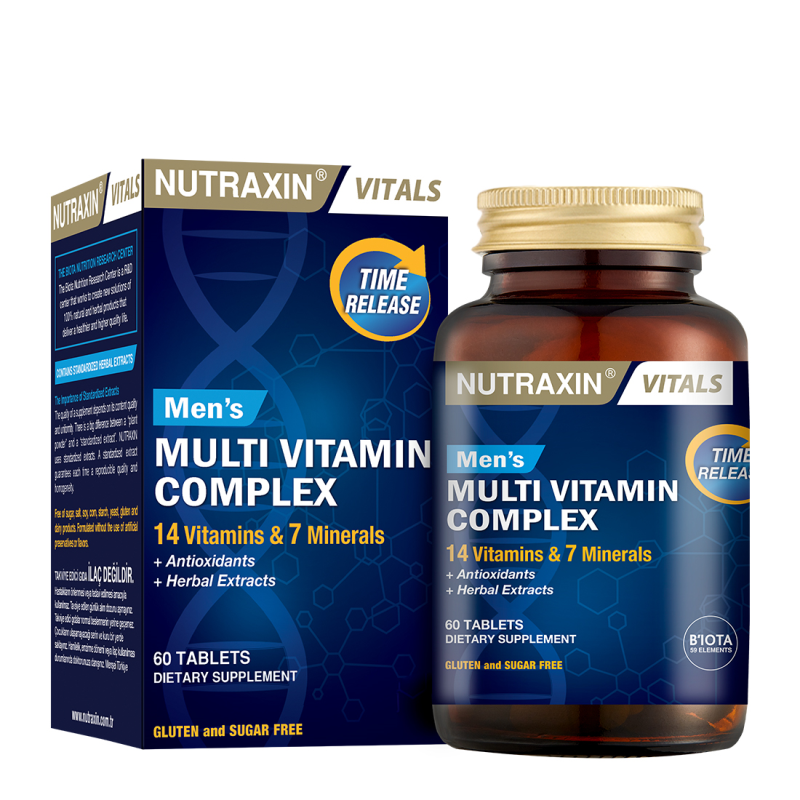 Nutraxin Multivitamin Mineral Men's 60 Kapsül