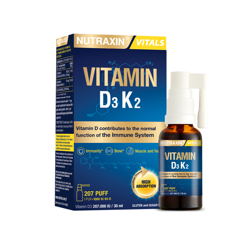Nutraxin D3K2 Vitamini 30 ml 207 puf