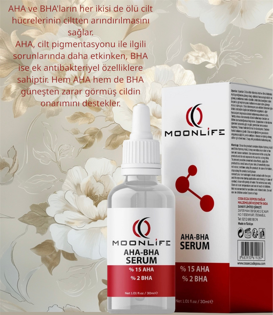 Moon Life AHA %15 + BHA %2 Gözenek ve Cilt Bakım Serumu 30 ml