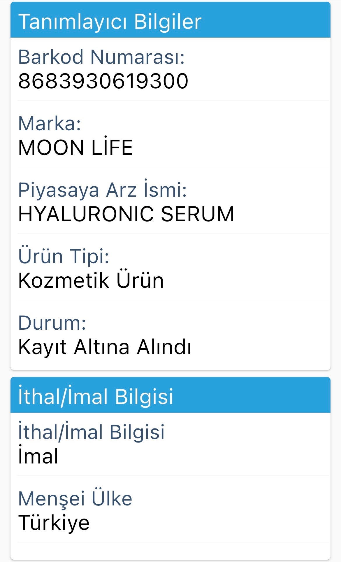 Moon Life Hyaluronic Serum 30 ml - %3 Hyaluronik Asit + %2 Kolajen