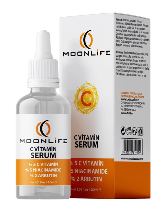 Moonlife Cilt Serumu C Vitamini Niacinamid Arbutin 30 ml