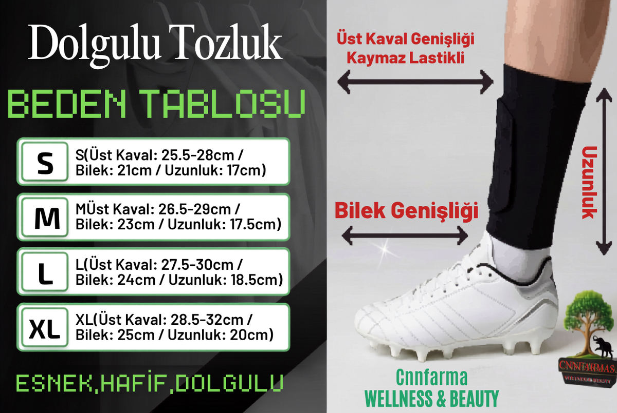 Cnnfarma Futbol Tekmelik Eva Dolgulu Siyah -Kısa