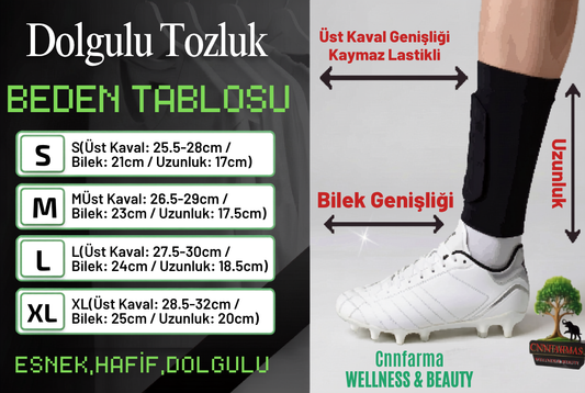 Cnnfarma Futbol Tekmelik Eva Dolgulu Siyah -Kısa
