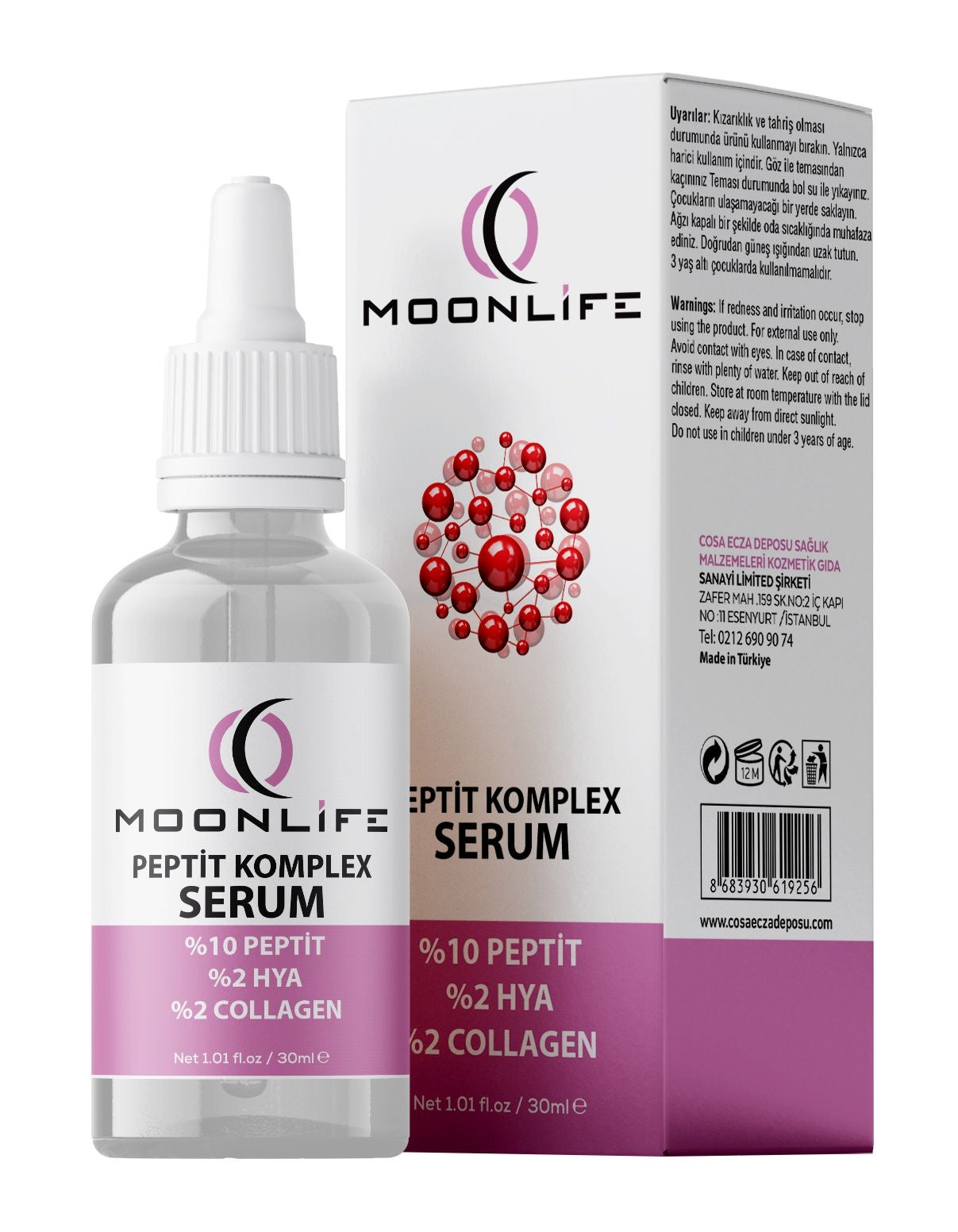 Moonlife Peptit Komplex Yaşlanma Karşıtı Serum 30 ml